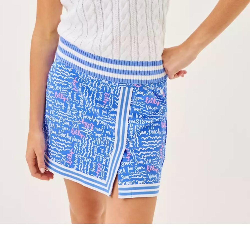 Lilly Pulitzer Blue and White Skort